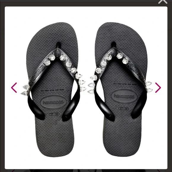 Havaianas black x Swarovski NWT - Picture 2 of 8